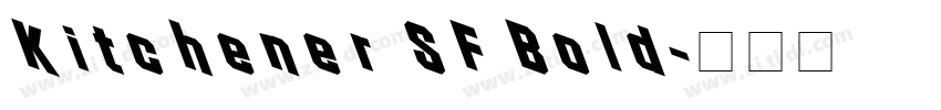 Kitchener SF Bold字体转换